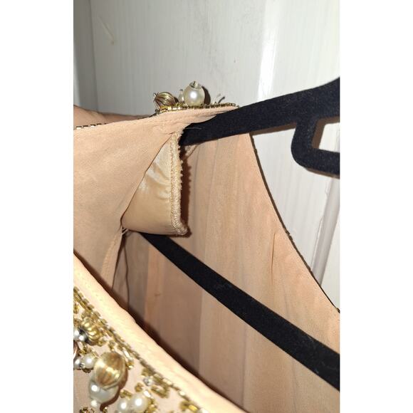 Vintage Victoria Royal Size 12 Beads and Pearl Evening Gown Formal Elegant - Picture 4 of 16